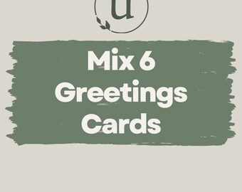 A Mix of 6 Greetings Cards for all occasions. A Surprise Selection! - Birthday, Anniversary, New Baby, Wedding Day, Thank You, Thoughts