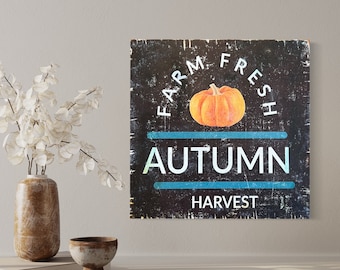 Rustic Autumn Pumpkin Wooden Wall Sign - Primitive Fall Sign - Farmhouse Thanksgiving  Decor - Fall Decor Signs - Gift For Gardener