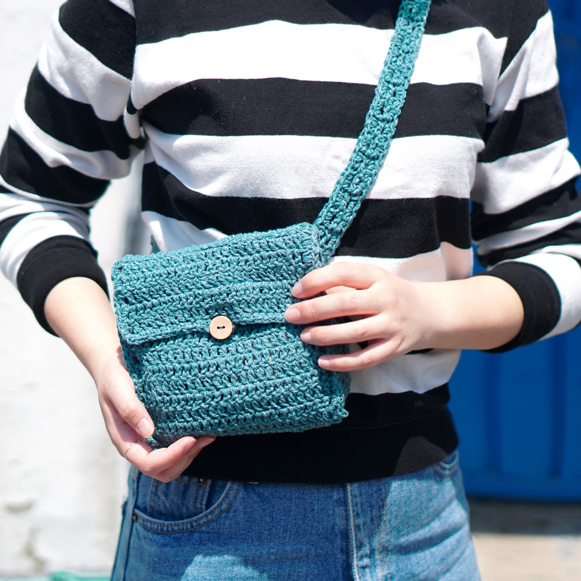 CROCHET PATTERN Travel Messenger Bag Crochet bag Etsy