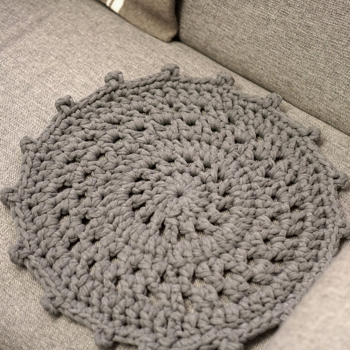 CROCHET PATTERN Round Rug Sitting Cushion Crochet seat Etsy