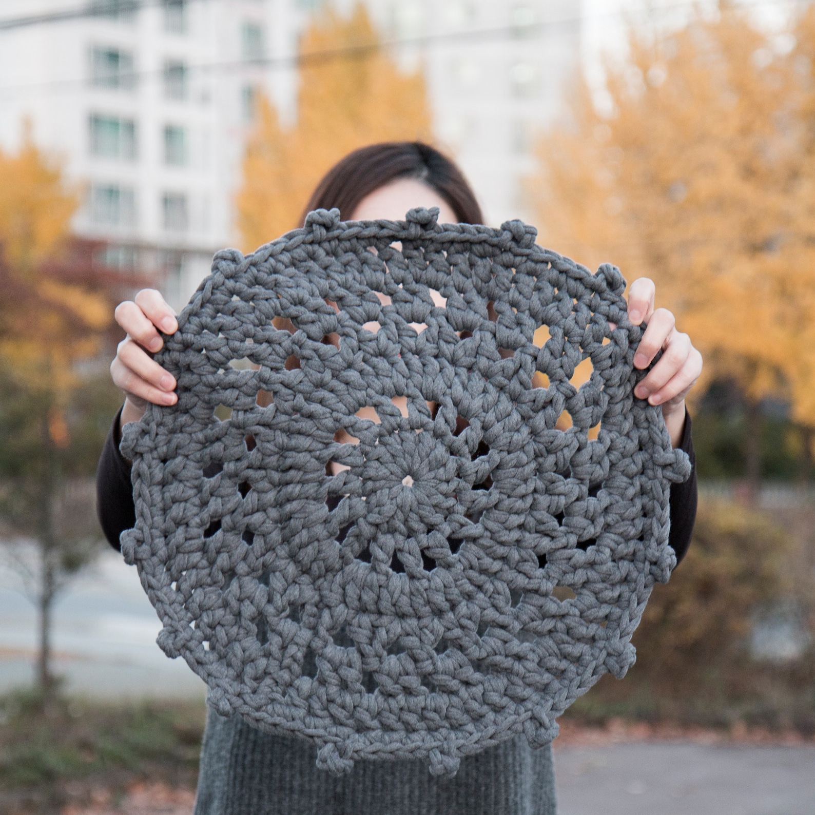 CROCHET PATTERN Round Rug Sitting Cushion Crochet seat Etsy