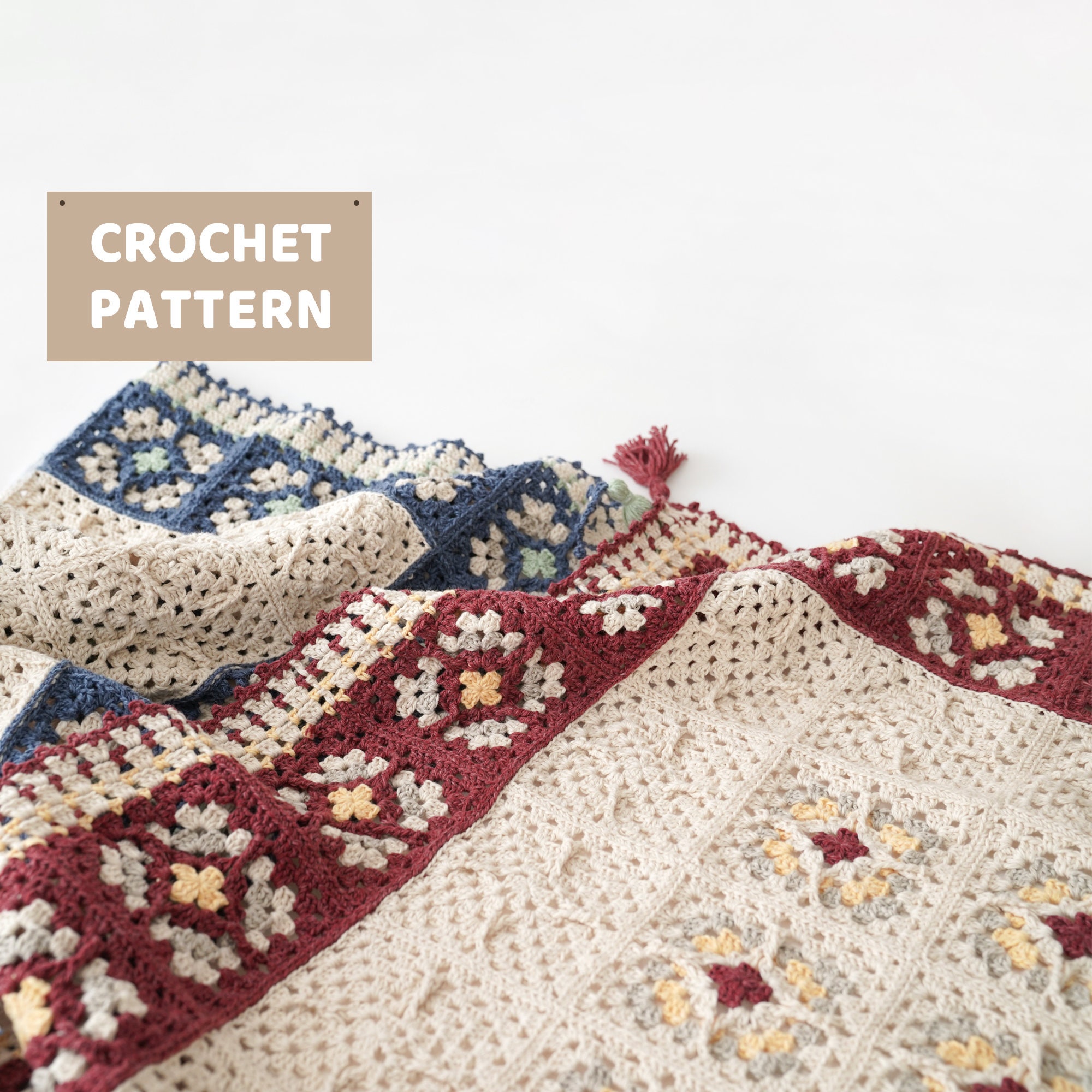 CROCHET PATTERN Moroccan Tile Blanket Crochet blanket Etsy