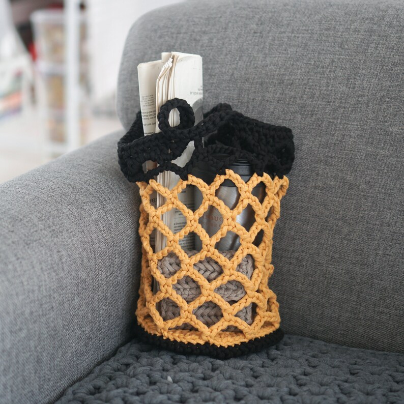 Handmade Bag Chocolat Net Bag Video tutorial included CROCHET PATTERN Crochet Net Bag Daily Summer Bag Crochet Tote Bag