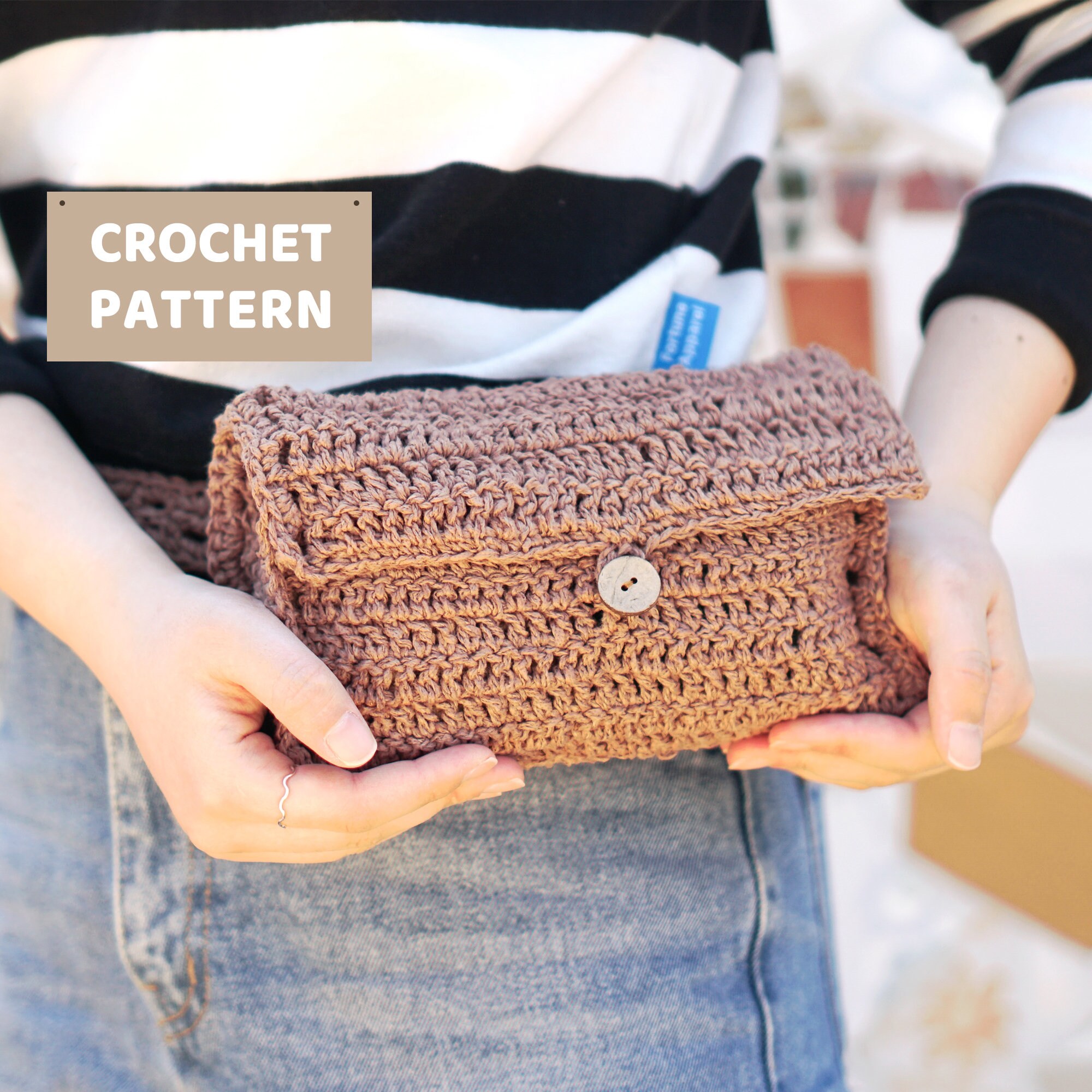 CROCHET PATTERN Travel Messenger Bag Crochet bag Etsy