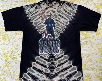 May include: Black tie-dye Star Wars t-shirt featuring Darth Maul holding a red lightsaber. The shirt has a graphic of Darth Maul and the words "Darth Maul" and "Star Wars".