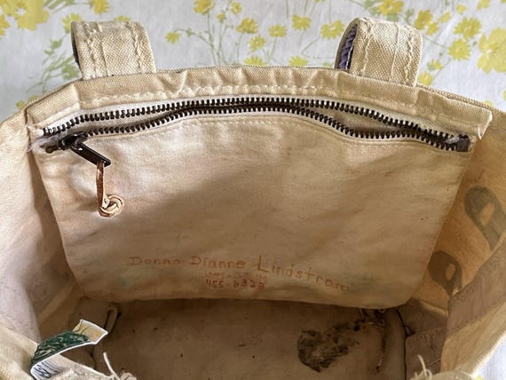 Vintage 60s-70's L.l.bean Boat and Tote Purple Tote Bag Custom