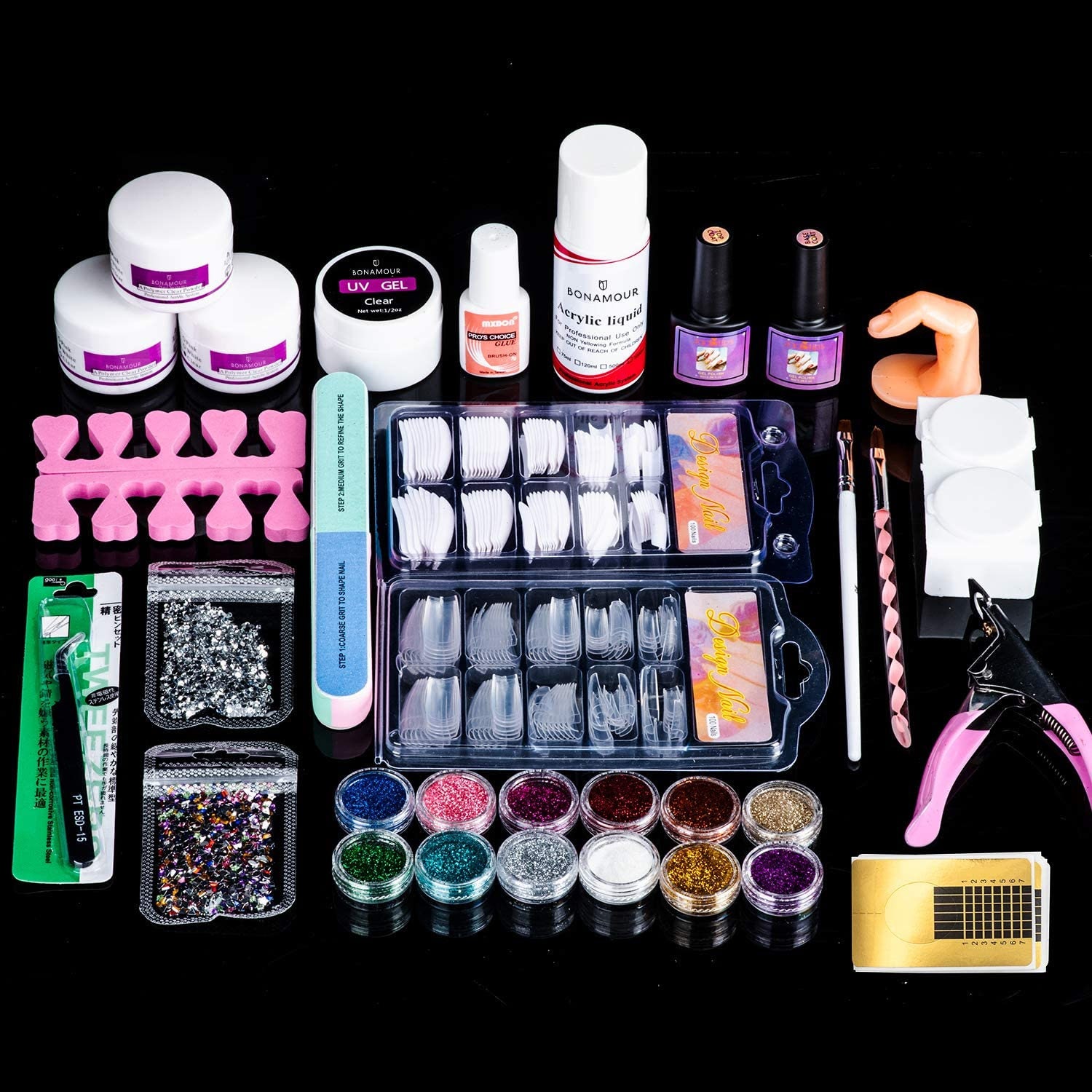 Acrylic Nails Kit Full Set for Beginners With Acrylic Powder | Etsy UK