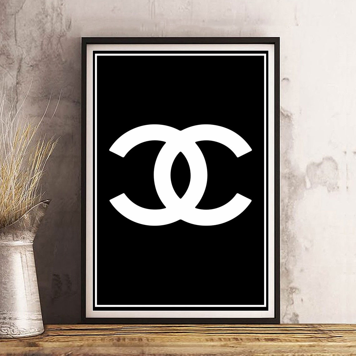 Fashion Logo Poster Chanel Perfume Print Coco Chanel Print | Etsy