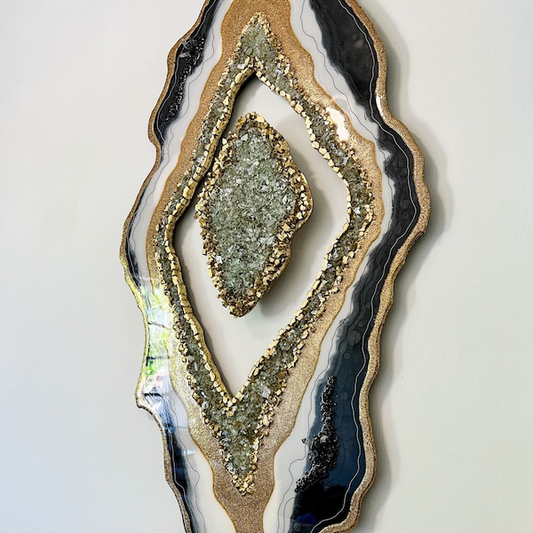 Geode Wall Art Resin Etsy