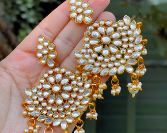 Bijli Kundan Gold Earrings Bijli Design Bijli Gold Jhala Earrings