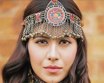 Afghan Jewellery Vintage Headpiece (Mathapatti) - Afghan Handmade Ethnic Triable Jewellery
