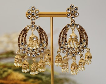 Indian Jhumka Earrings Diamond | Pakistani earring Jhumka