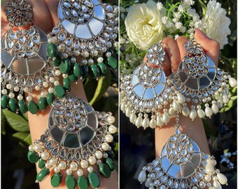 Indian, Pakistani Maang Tikka and Earring set