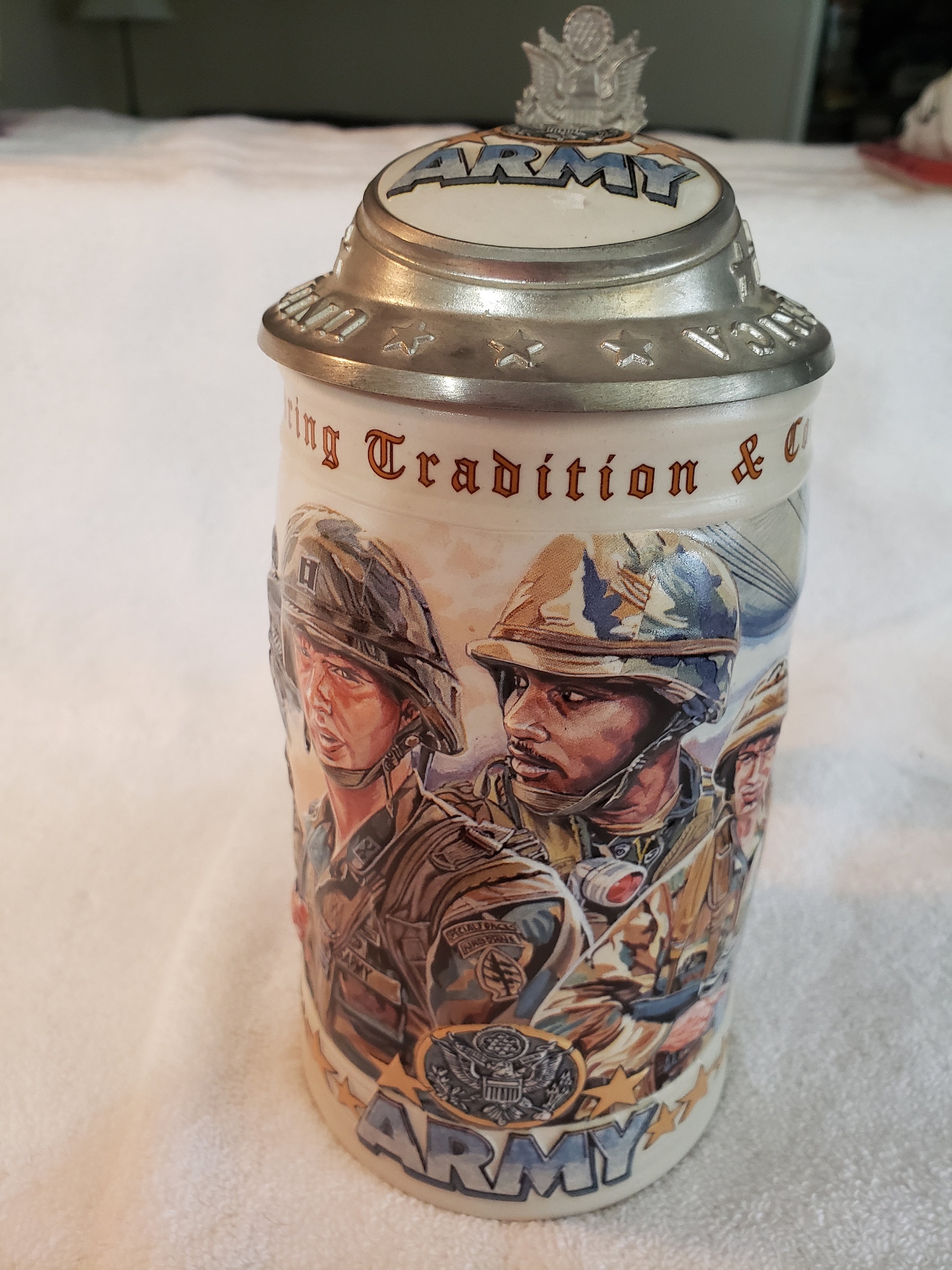 Budweiser Army Beer Stein Mug Honoring Tradition & Courage Etsy