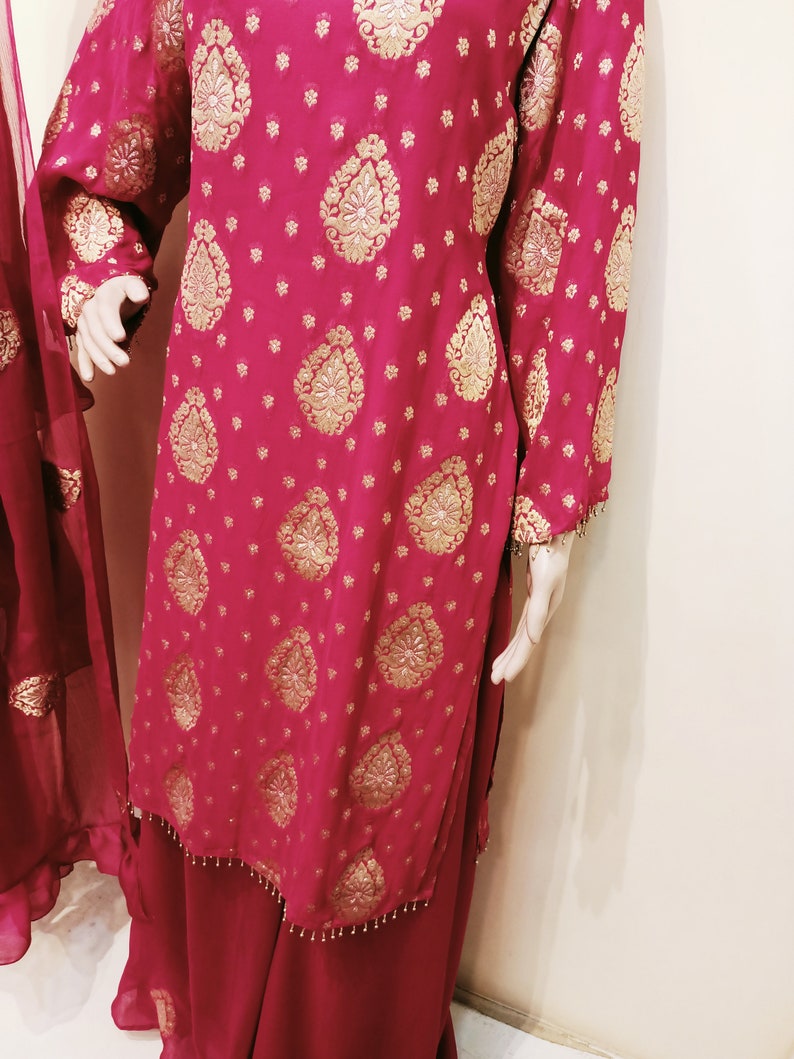 Indian Pakistani gharara plazo ethnic wear wedding gharara