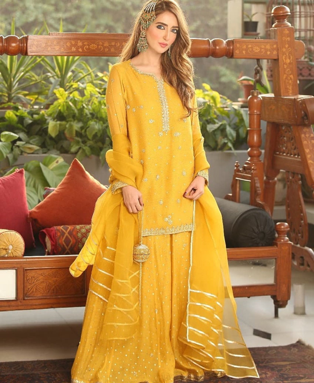 Gharara Plazo Indian Pakistani Traditional Ethnic Wear Haldi - Etsy UK