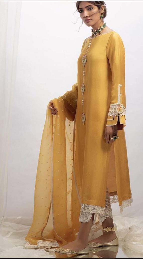 Mustard yellow ethnic dress hotsell