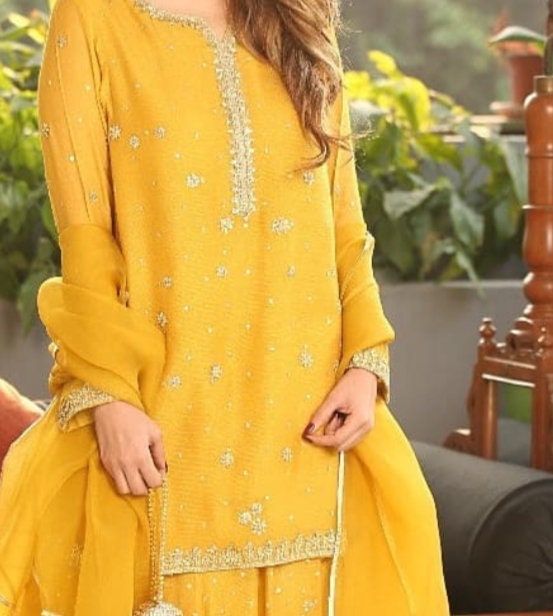Gharara Plazo Indian Pakistani Traditional Ethnic Wear Haldi - Etsy UK