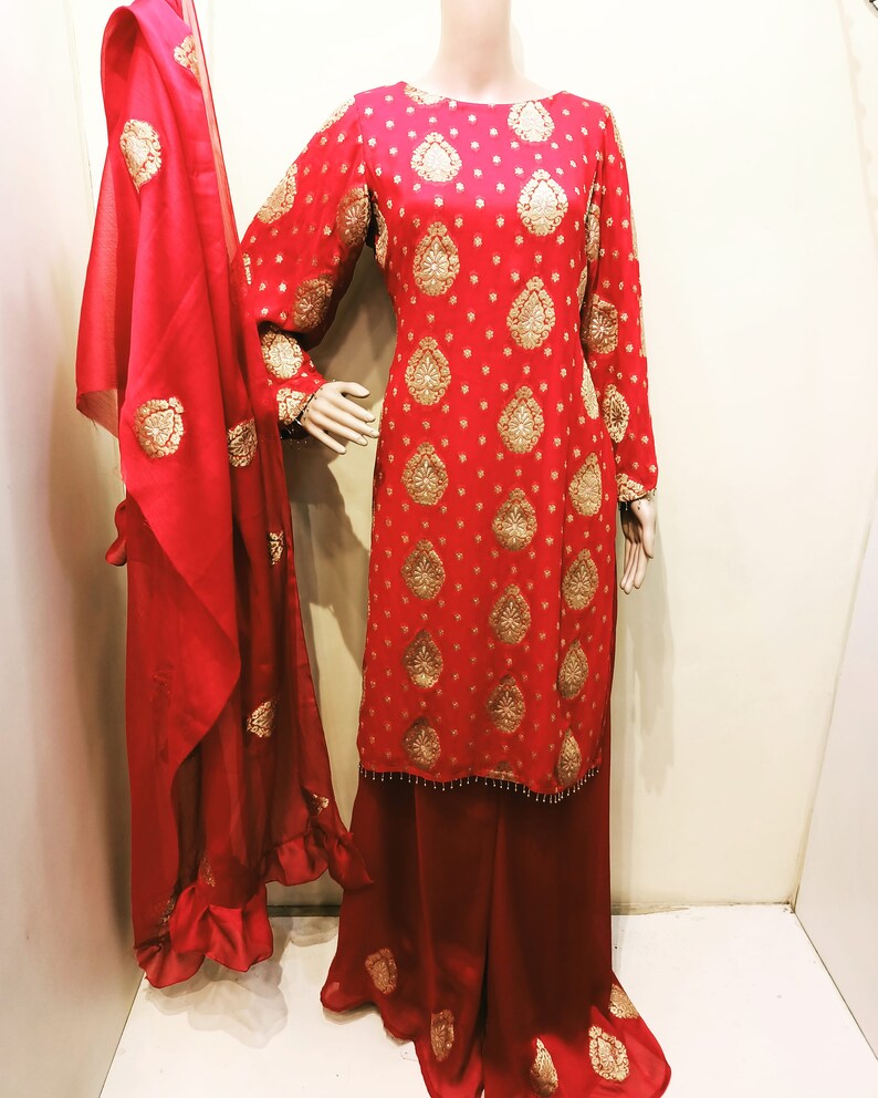 Indian Pakistani gharara plazo ethnic wear wedding gharara