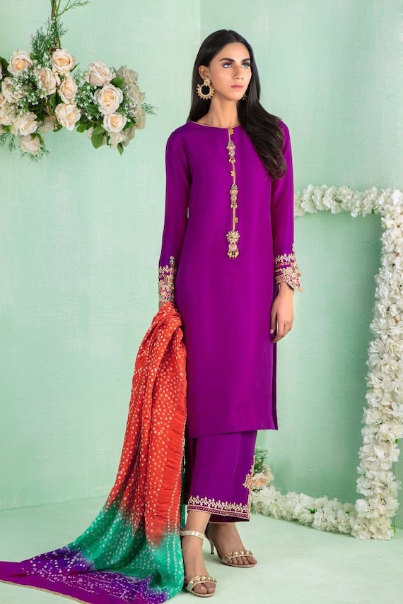 Silk straight kurta sale