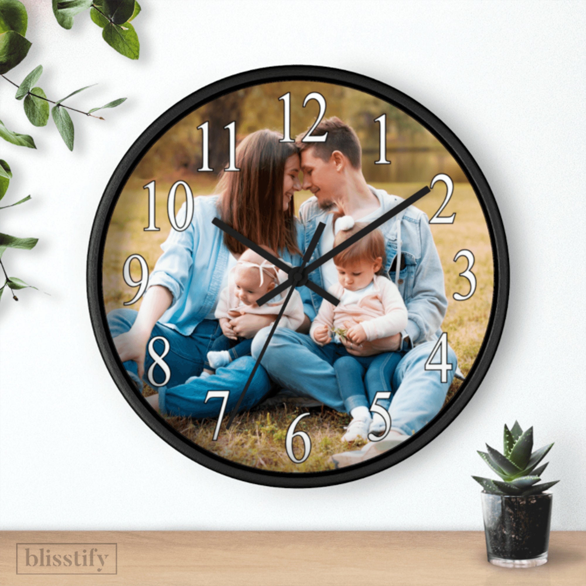 Customised Clocks Customized Photo Wall Clock, Personalized Valentine’s Clock, Custom ...