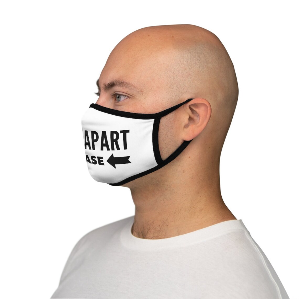 6 Feet Apart Premium Fitted Polyester Face Mask Etsy