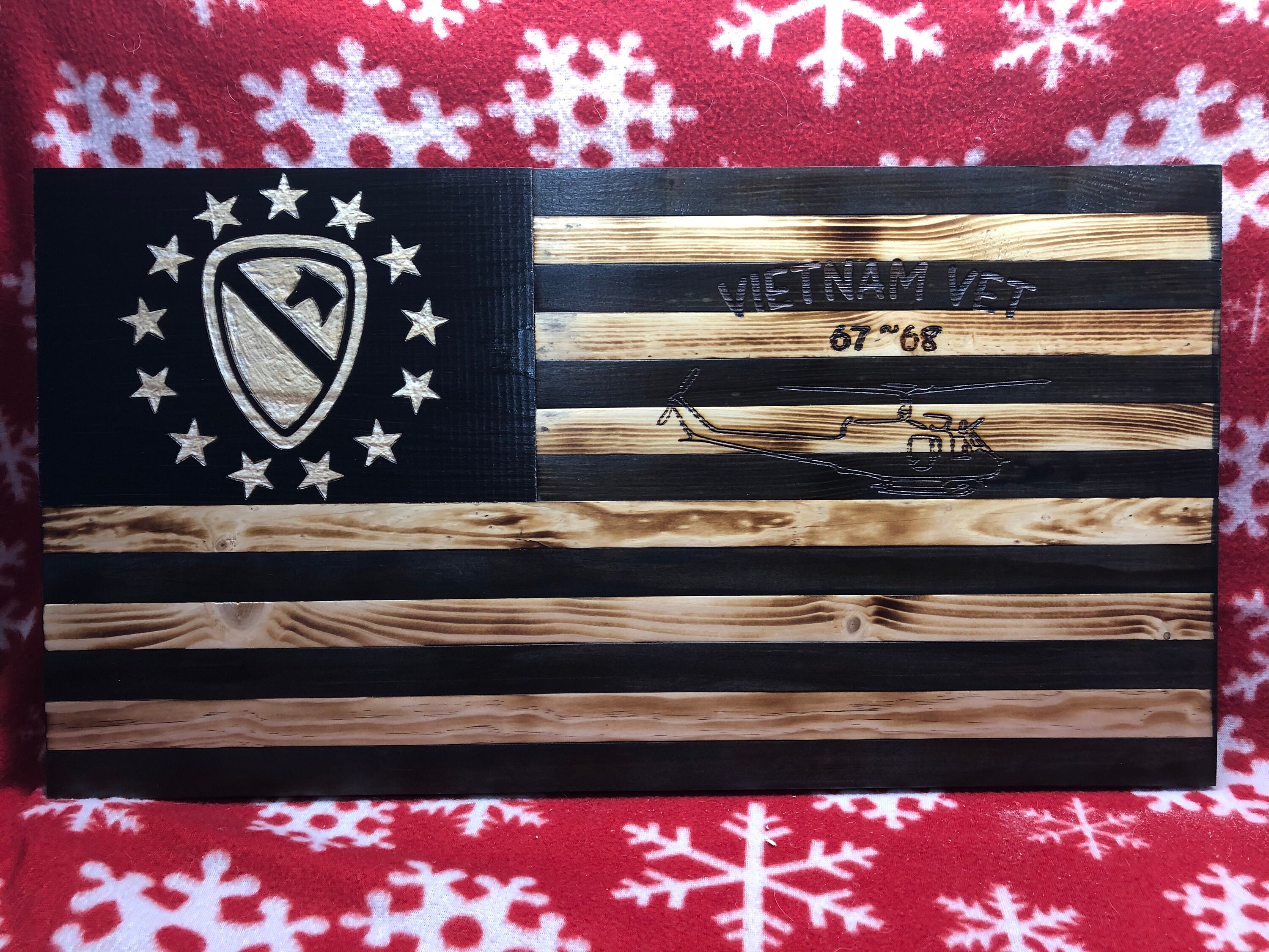 Vietnam veteran flag 1st Cav 67-68 | Etsy
