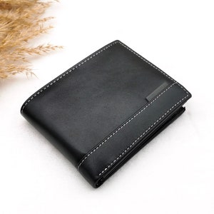Geldbeutel Leder Herren mit Gravur, Personalisierter Geldbeutel, Portemonnaie, Geschenk Jahrestag, Weihnachten oder Geburtstag für Papa