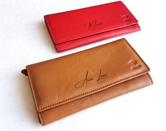 Portemonnaie Damen personalisiert mit Namen Geldbeutel Damen mit