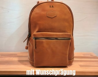 Large genuine leather backpack, unisex city backpack, brown leather backpack, everyday backpack, leather backpack, gift birthday, Christmas