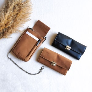 Waiter&#39;s wallet made of genuine leather with holster, waiter&#39;s purse, waiter&#39;s wallet with holster, waiter&#39;s bag, taxi wallet, gastro waiter set