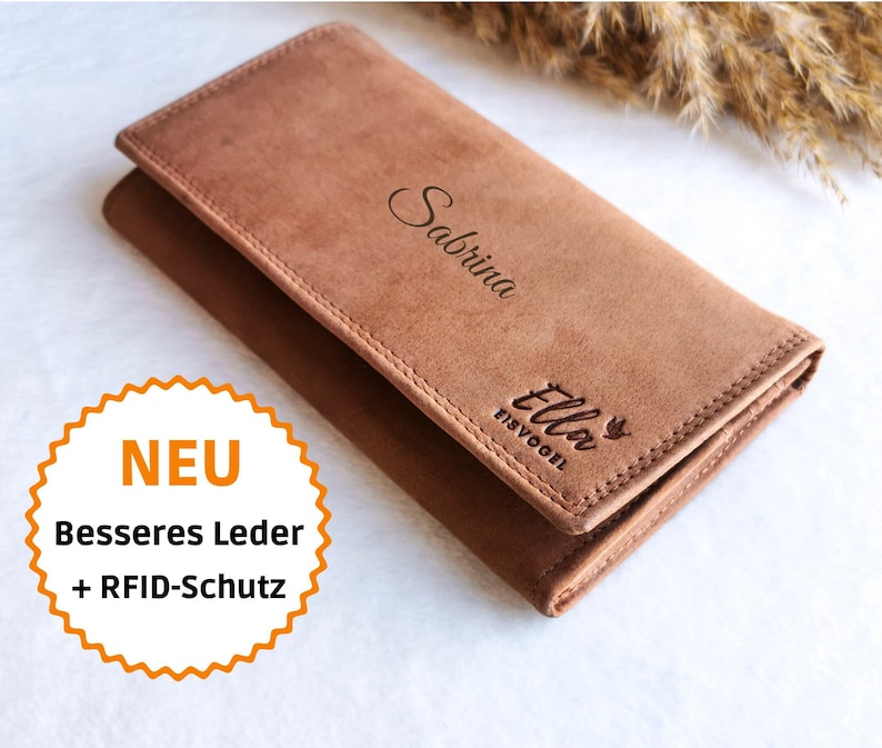 Geschenk Muttertag Geldbörse Frau mit Gravur