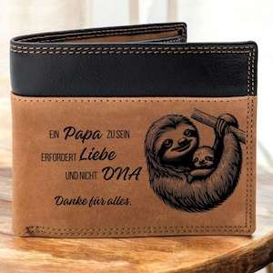 Papa Geldbeutel Brieftasche, Vatertag, Bonuspapa, Stiegpapa, Geschenk für Ihn, Geburtstag, Portemonnaie Herren, Geldbörse, Geschenk für Papa
