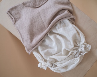 POSEY Set Romper Pattern – Padrão de costura indie e padrão de tricô – Para costurar roupas de bebê