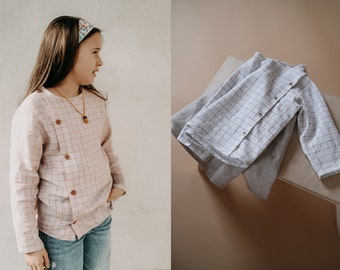 YVES Shirt Pattern – Indie Sewing Pattern – A minimalist button up shirt pattern, for boys and girls