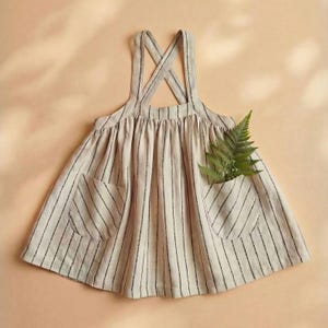 POPPY Pinafore – Indie sewing pattern for girls up to 7 years – Loose fitting pinafore dress.