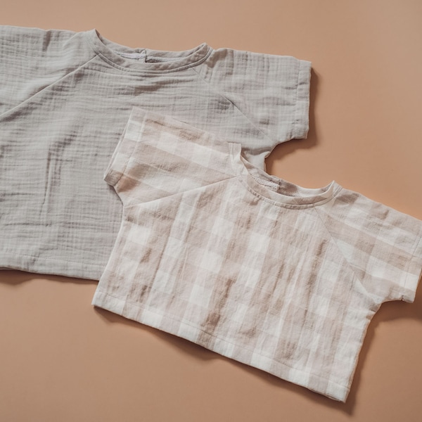 MOSS Tee Pattern – Indie sewing pattern – For a unisex tee with raglan sleeves or crop top