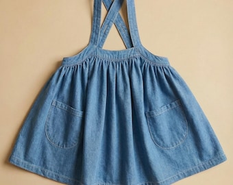 POPPY Pinafore  Indie sewing pattern for girls up to 7 years  Loose  fitting pinafore dress.