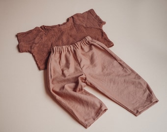 Toddler & Kids Pants Sewing Pattern PDF (6m-7y) | Wide Leg | Easy Beginner | A0 A4 Projector | SAW