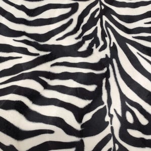 Zebra - Super Soft Animal Print Velboa Faux Fur Velour Fabric Craft Material 60" Wide