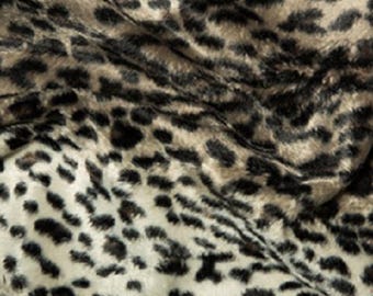Lynx - Super Soft Animal Print Velboa Faux Fur Velour Fabric Craft Material 60" Wide