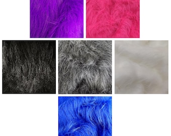 002 Luxury Long Haired Faux Fur Fabric 60&quot; (150cms) Wide - Multiple Lengths & Colours