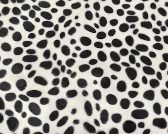 Dalmatian - Super Soft Animal Print Velboa Faux Fur Velour Fabric Craft Material 60" Wide