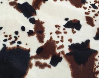 Buffalo - Super Soft Animal Print Velboa Faux Fur Velour Fabric Craft Material 60" Wide