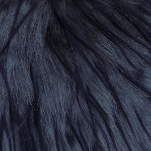 Super Luxury Faux Fur Fabric Material - Bottle & Black Long Fleck - High Quality