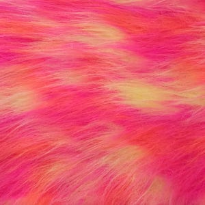 Tela de piel sintética multicolor - Flavine/Tango/Cerise - Varias longitudes