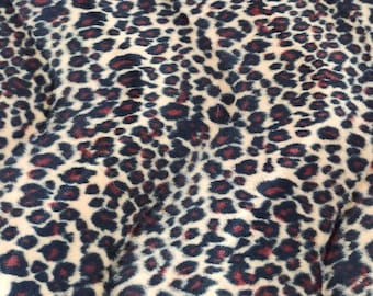 Leopard - Super Soft Animal Print Velboa Faux Fur Velour Fabric Craft Material 60" Wide