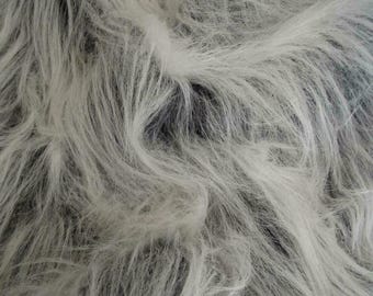 Luxury Long Haired Faux Fur - Black Frost - Fabric 60&quot; (150cms) Wide