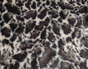 Dark Leopard Faux Fur Fabric – Upholstery & Crafts