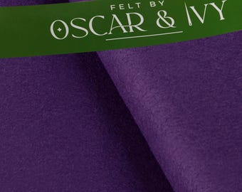 Handwerk wol/viscose vilt materiaal - paars - vilt van Oscar & Ivy